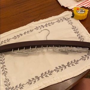 Wooden hanger for ties